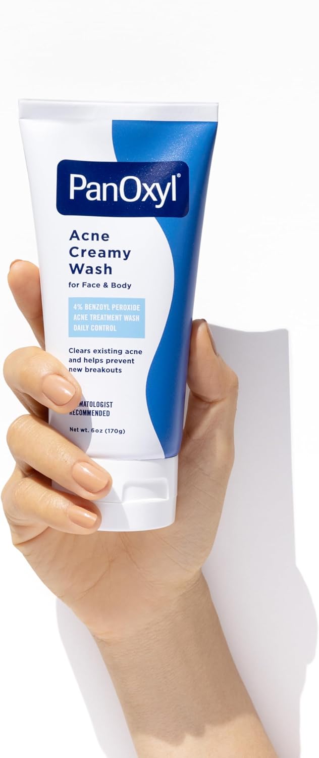 PanOxyl - 4 acne cream wash 4% Benzoyl Peroxide 6 Oz - Pinky Cosmetics