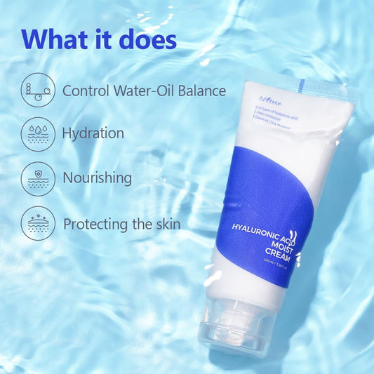 ISNTREE Hyaluronic Acid Moist Cream (80ml) – Deep Hydration & Nourishing Face Moisturizer - Pinky Cosmetics