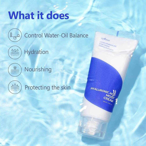 Hyaluronic Acid Moist Cream (80ml) – Deep Hydration & Nourishing Face Moisturizer - - Pinky Cosmetics -- United Arab Emirates -- Pinky Cosmetics