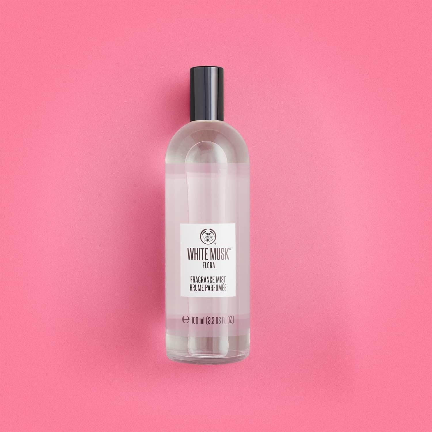 The Body Shop White Musk Flora Fragrance Mist 3.4 fl oz (100 ml) Authentic Product - - Pinky Cosmetics -- United Arab Emirates -- Pinky Cosmetics
