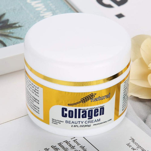 Collagen Cream, 80g Hydrating Firming Anti-aging Face Cream Smooth Fine Lines Brightens Face Skin Care Cream Suitable for All Skin Types - Pinky Cosmetics