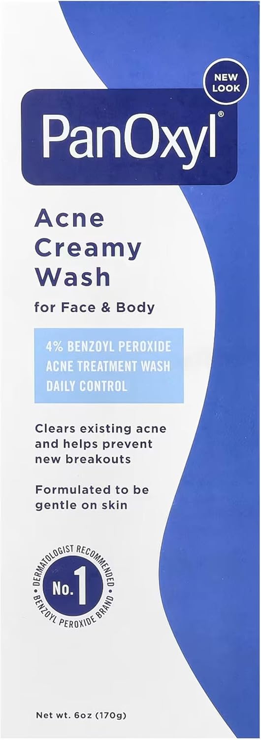 PanOxyl - 4 acne cream wash 4% Benzoyl Peroxide 6 Oz - Pinky Cosmetics