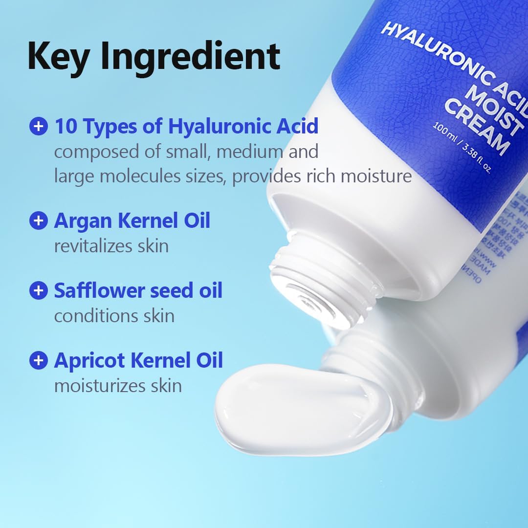 ISNTREE Hyaluronic Acid Moist Cream (80ml) – Deep Hydration & Nourishing Face Moisturizer - Pinky Cosmetics
