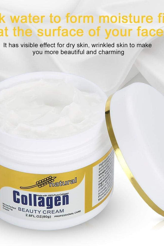 Collagen Cream, 80g Hydrating Firming Anti-aging Face Cream Smooth Fine Lines Brightens Face Skin Care Cream Suitable for All Skin Types - Pinky Cosmetics