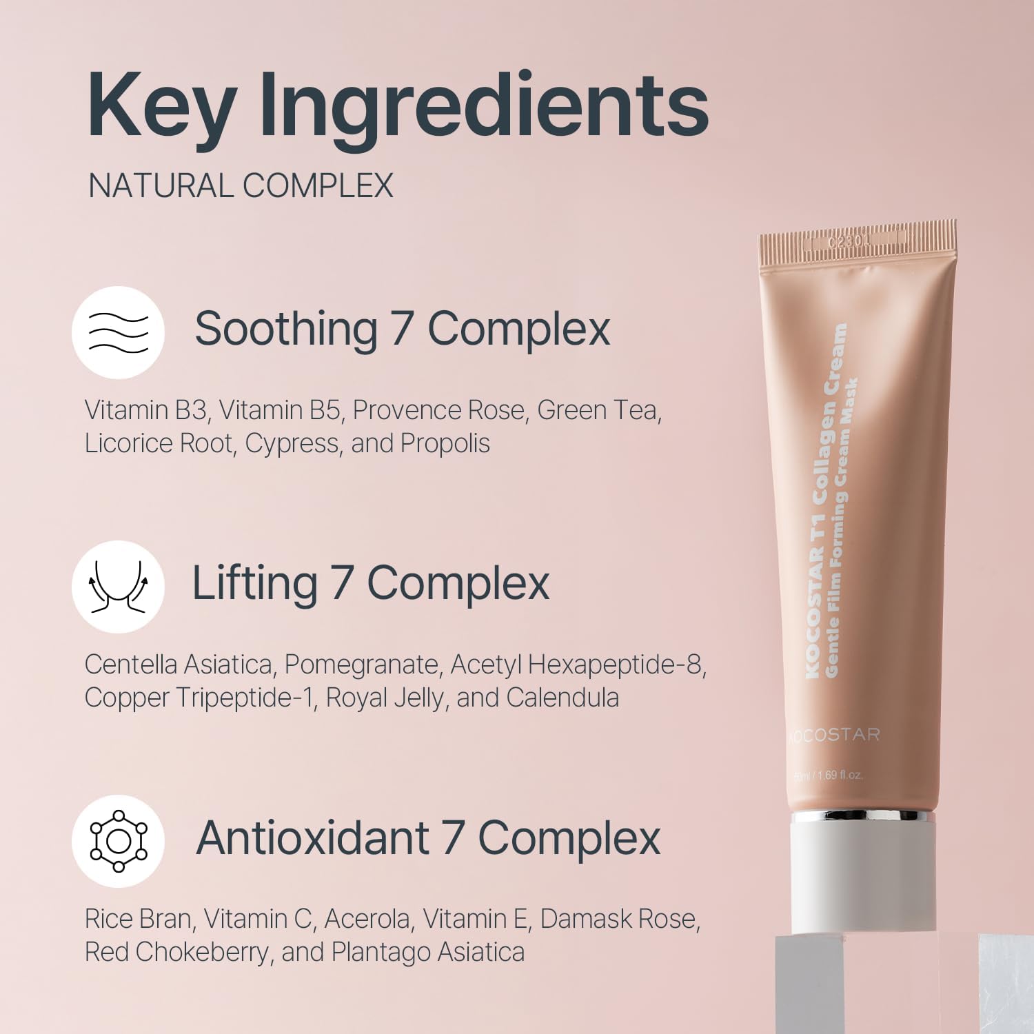 KOCOSTAR Collagen Cream Mask - Hydrating Skin Treatment - Pinky Cosmetics