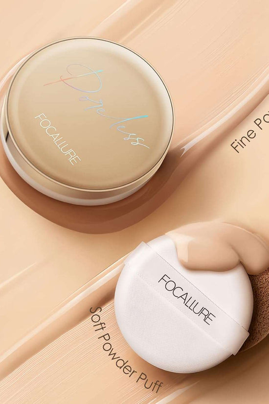 FOCALLURE Poreless BB Cushion Foundation – Full Coverage & Matte Finish
