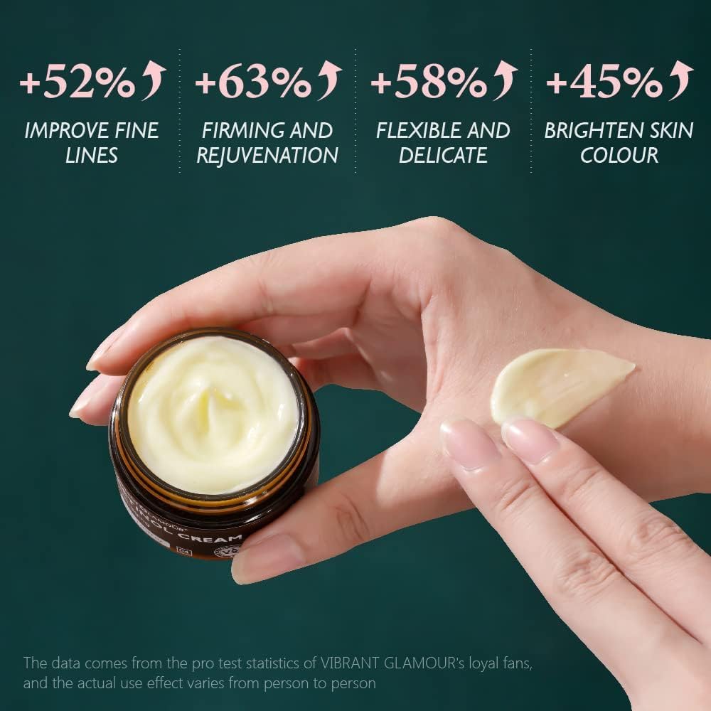 Leyoom hydrating anti-aging skin cream 30g in a glass jar, promoting fine line reduction and skin brightening with a rich texture