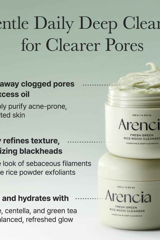 Arencia Fresh Green Rice Mochi Cleanser - Hydrating & Deep Pore Care