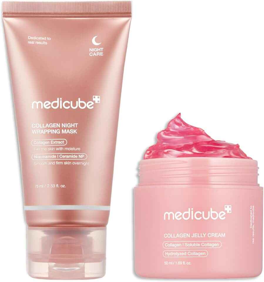 Medicube Collagen Night Care Bundle - 4-Piece Set Medicube Skincare Set  Pinky Cosmetics