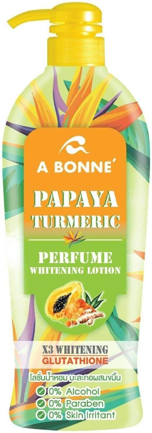 A Bonne Papaya Turmeric Perfume Whitening Lotion 500 ml - - Pinky Cosmetics -- United Arab Emirates -- Pinky Cosmetics