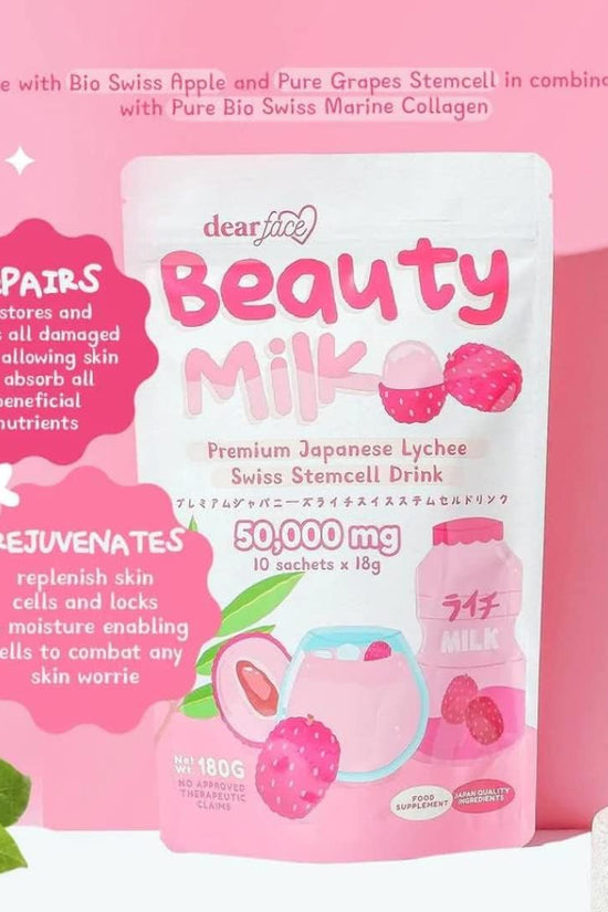 Dear Face Beauty Milk Premium Japanese Lychee Swiss Stemcell Drink - Pinky Cosmetics