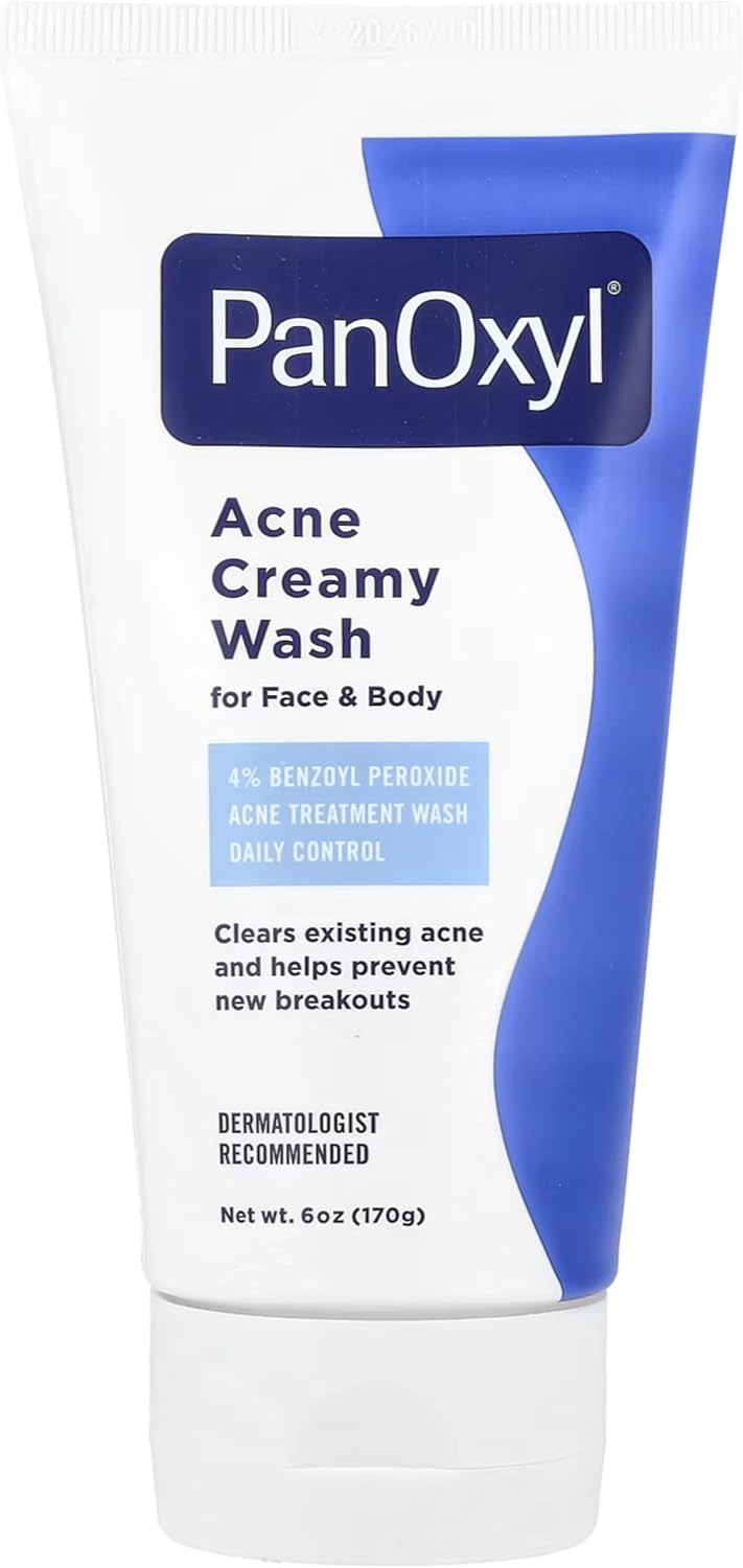 PanOxyl - 4 acne cream wash 4% Benzoyl Peroxide 6 Oz - Pinky Cosmetics