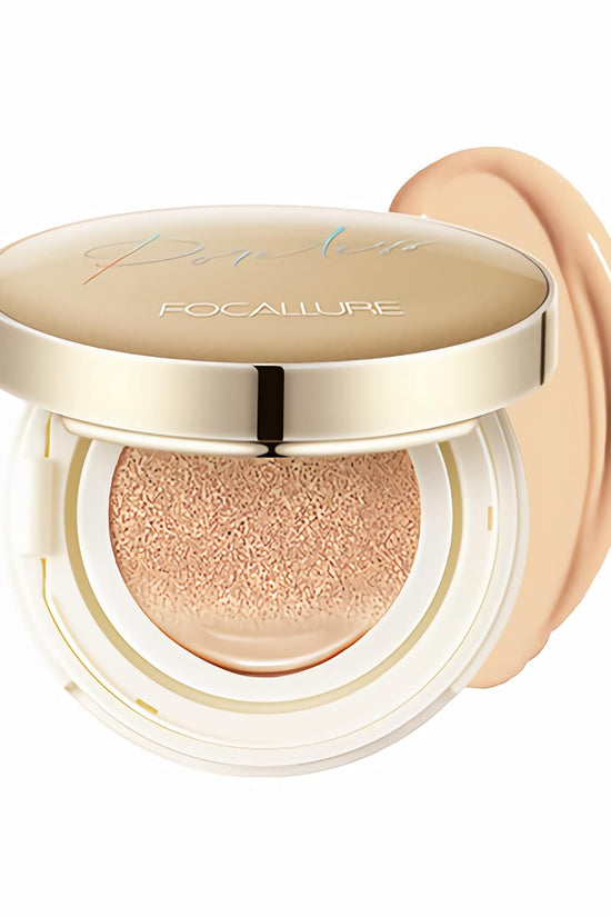 FOCALLURE Poreless BB Cushion Foundation – Full Coverage & Matte Finish - Pinky Cosmetics