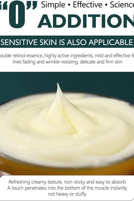Hydrating anti-aging skin cream 30g featuring retinol essence for firming and moisturizing benefits, suitable for sensitive skin.