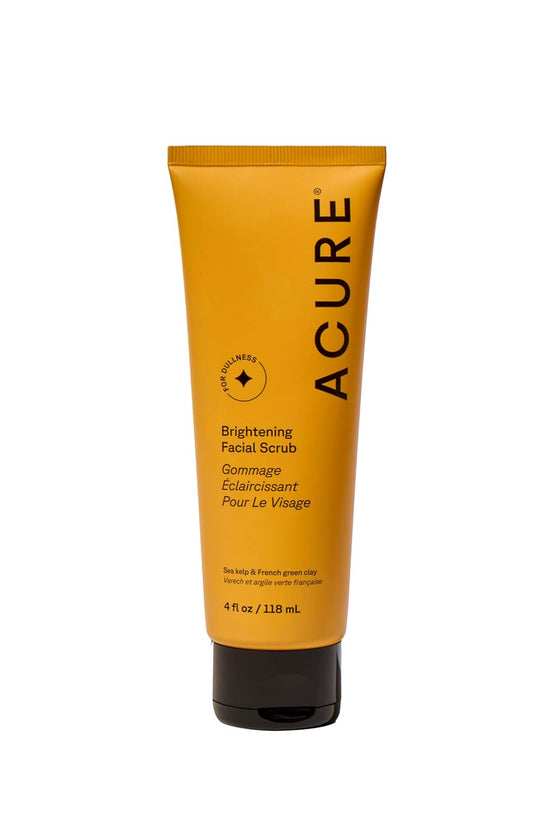 Acure Brightening Facial Scrub, Paraben Free, Vegan, 4 Fluid Ounce - Pinky Cosmetics