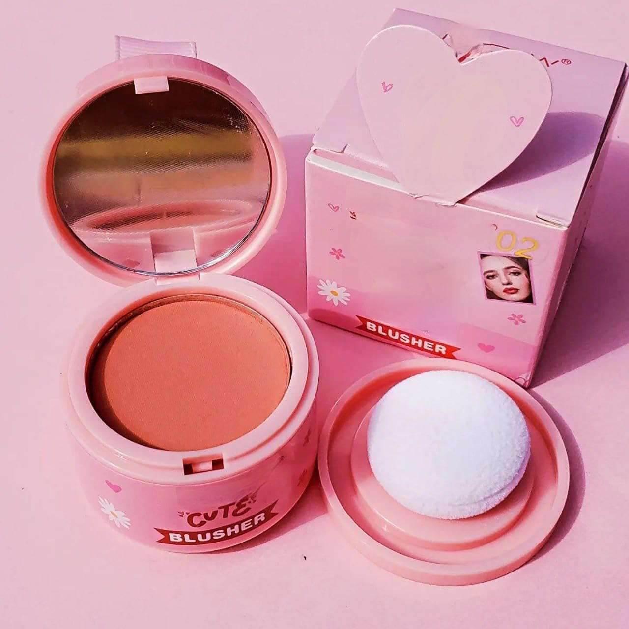 Pinky Cosmetics Blusher Pack - Flair Fusion Mini with Mirror - - Pinky Cosmetics -- United Arab Emirates -- Pinky Cosmetics