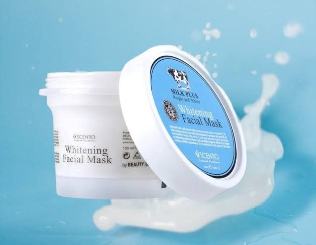 Scentio Milk Plus Whitening Facial Scrub 100ml - Pinky Cosmetics