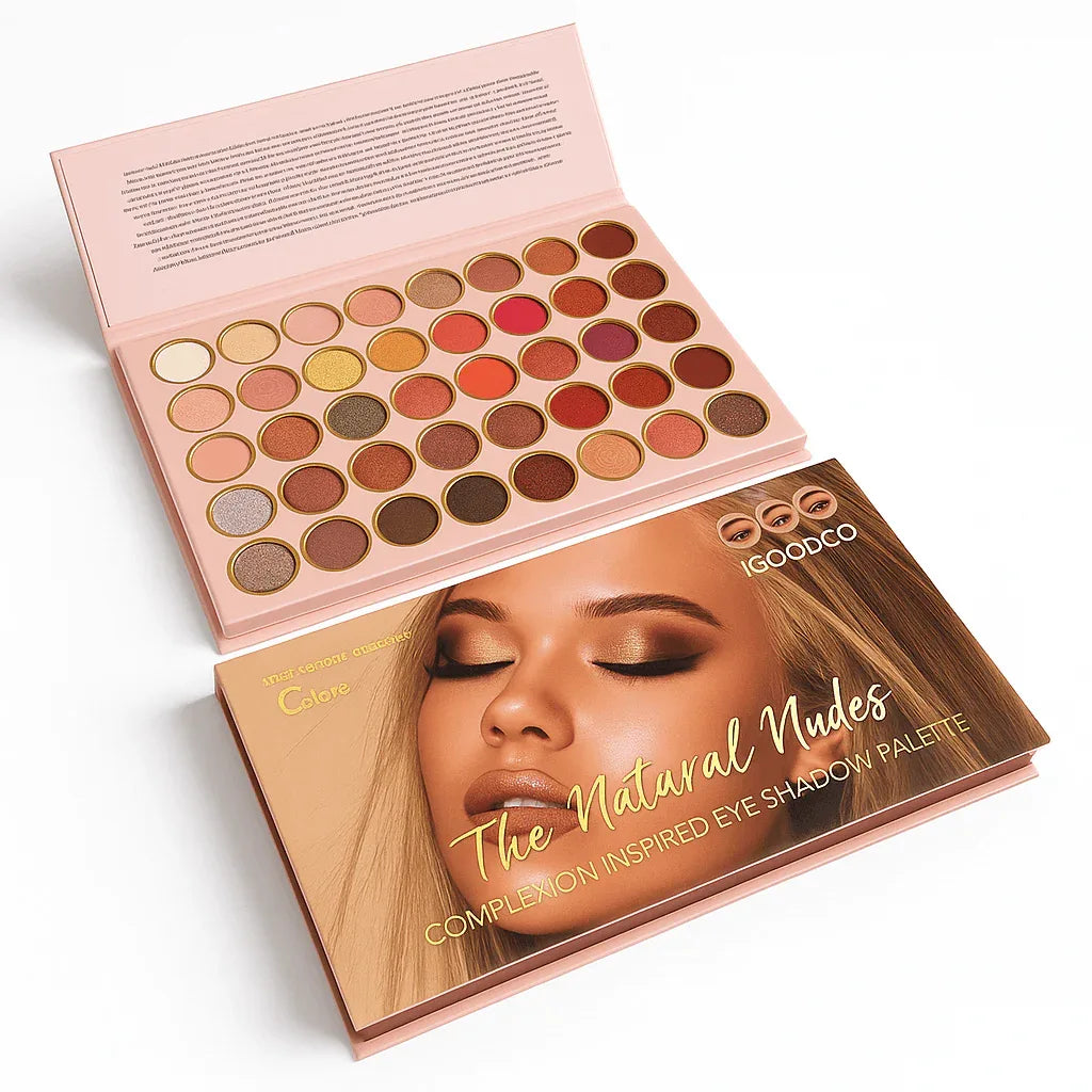 The Natural Nudes Eyeshadow Palette - 45 color - Eyeshadow Palette - IGOODCO -- United Arab Emirates -- Pinky Cosmetics