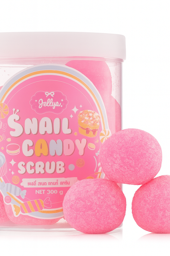 Jellys Snail Candy Body Scrub – Pink Exfoliating Balls - Pinky Cosmetics