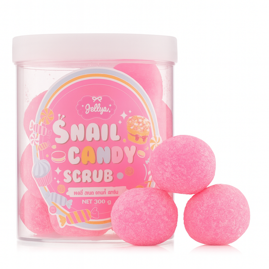 Jellys Snail Candy Body Scrub – Pink Exfoliating Balls - Pinky Cosmetics