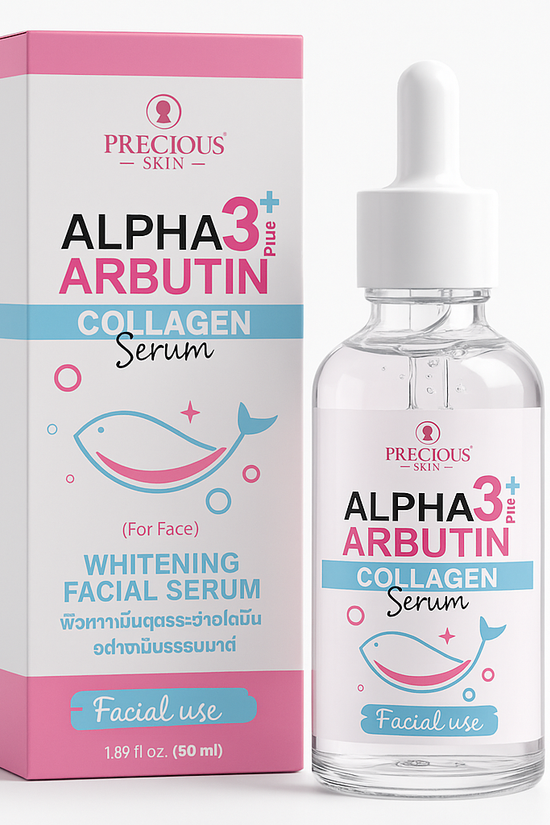 Alpha Arbutin 3+ Collagen Whitening Facial Serum – 50ml - Pinky Cosmetics
