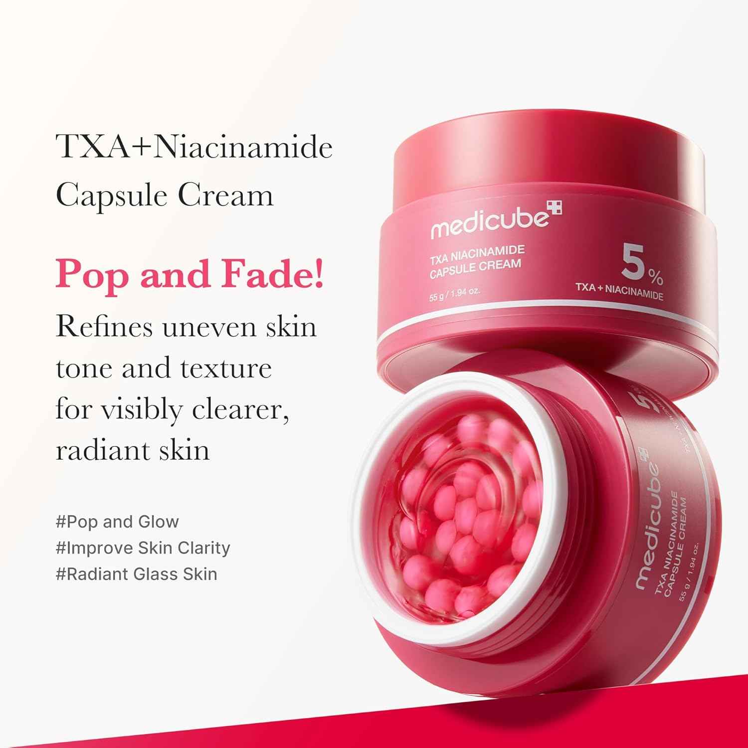 Medicube TXA Niacinamide 5% Capsule Cream - Brightening & Dark Spot Treatment 55g