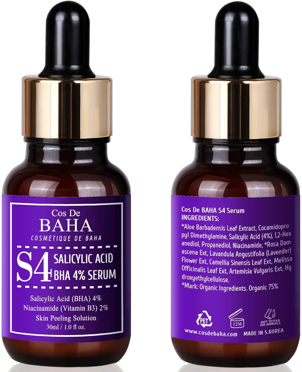 Cos De BAHA S4 serum - BHA 4% Pore Clarifying Cos De BAHA Serum  Pinky Cosmetics