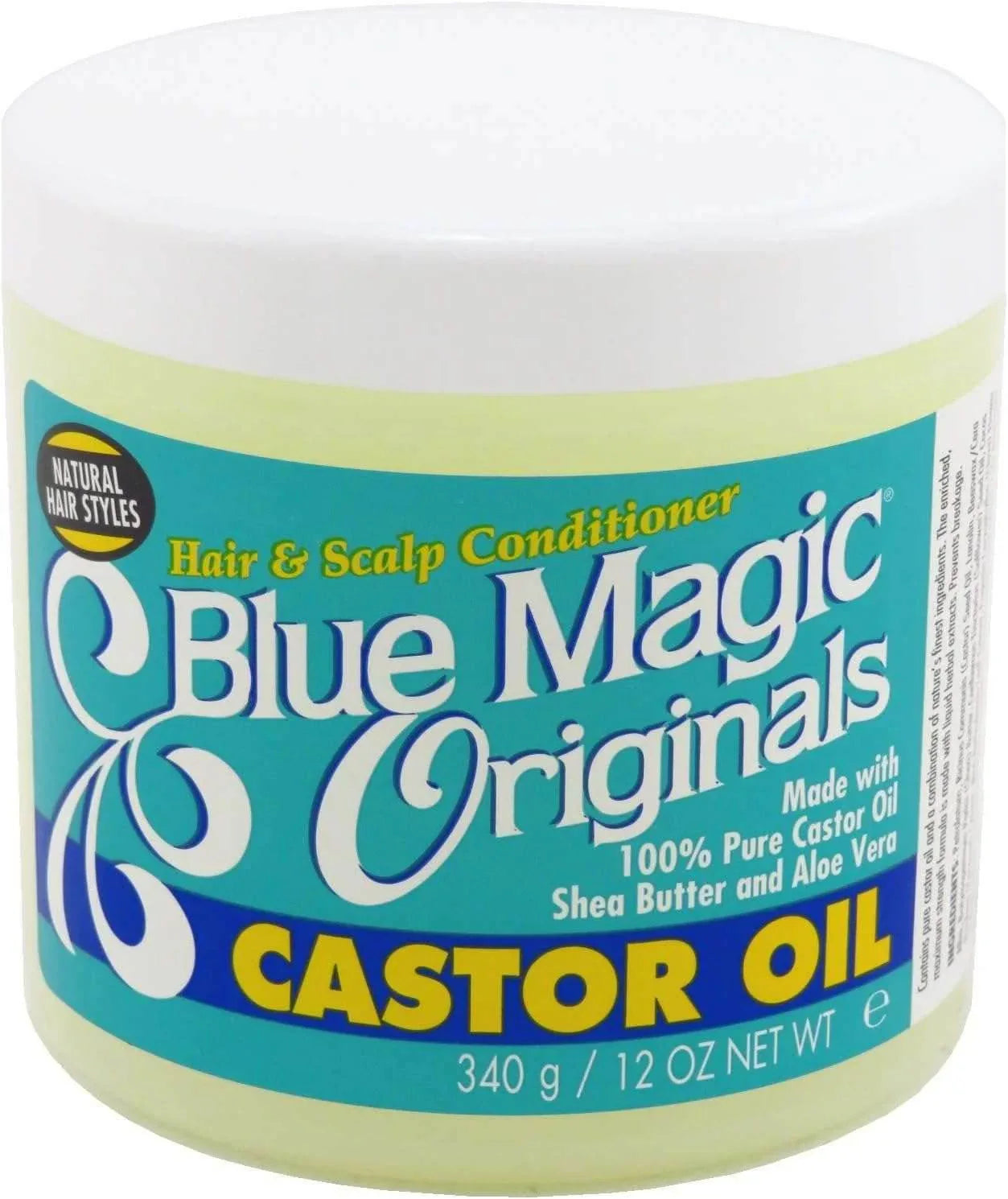 Roll over image to zoom in Blue Magic Organics Castor Oil 12 Ounce Jar - - Pinky Cosmetics -- United Arab Emirates -- Pinky Cosmetics