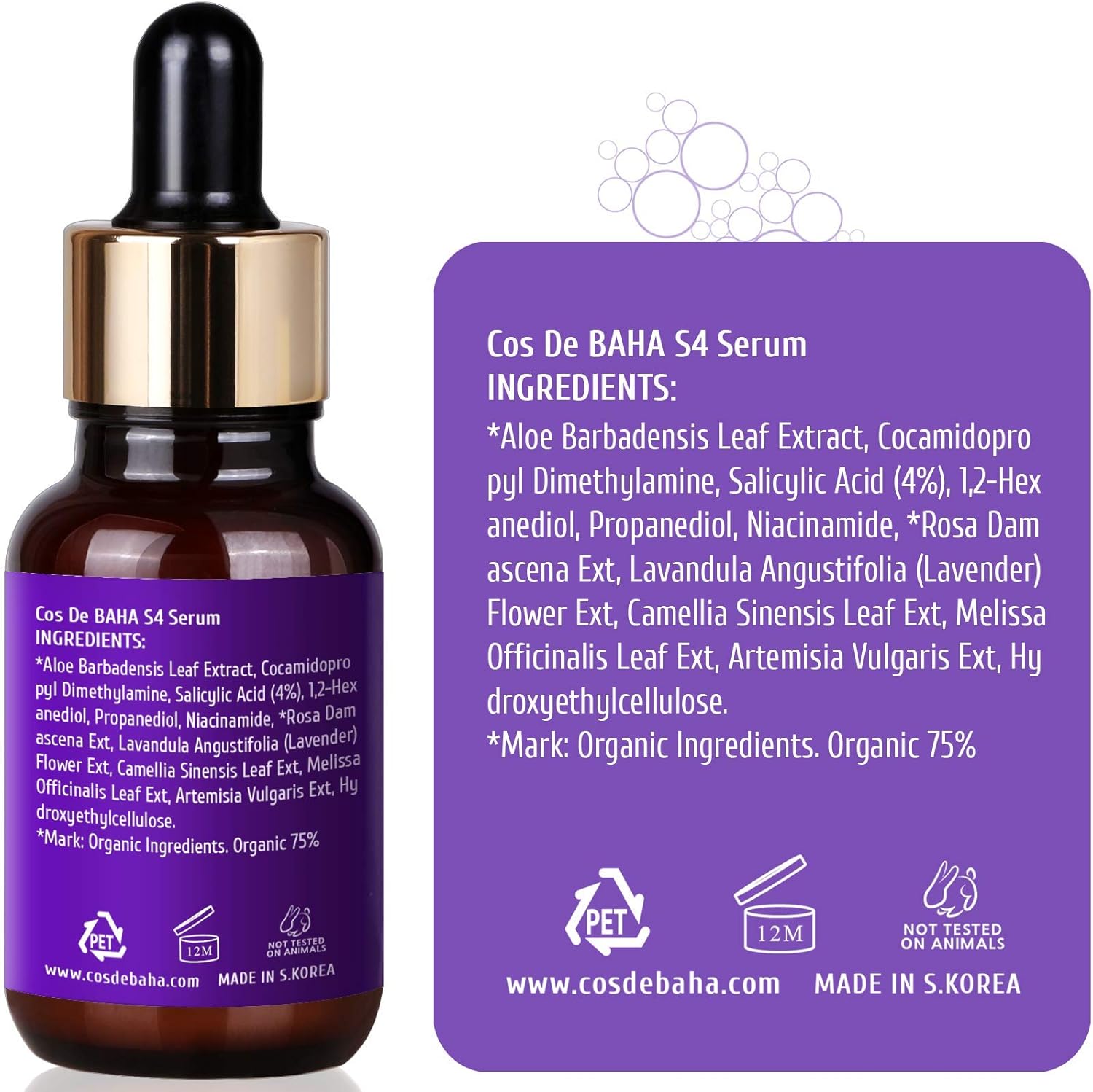 Cos De BAHA S4 serum - BHA 4% Pore Clarifying Cos De BAHA Serum  Pinky Cosmetics