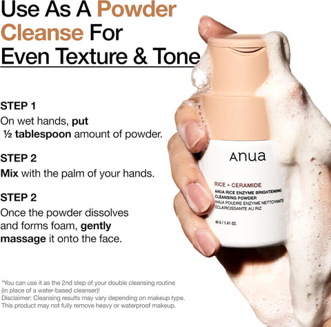 Anua Rice Enzyme Brightening Powder - Gentle Cleanser Anua Cleanser  Pinky Cosmetics