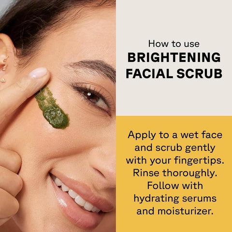 Acure Brightening Facial Scrub, Paraben Free, Vegan, 4 Fluid Ounce - - Pinky Cosmetics -- United Arab Emirates -- Pinky Cosmetics