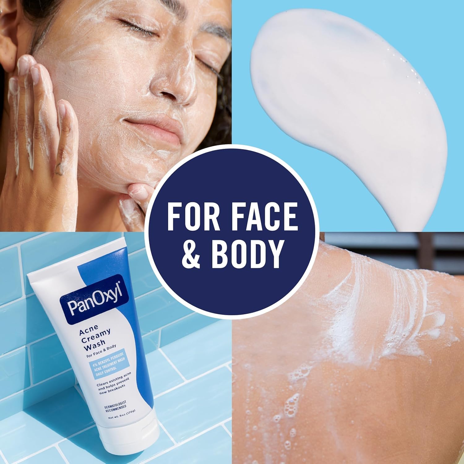 PanOxyl - 4 acne cream wash 4% Benzoyl Peroxide 6 Oz - Pinky Cosmetics