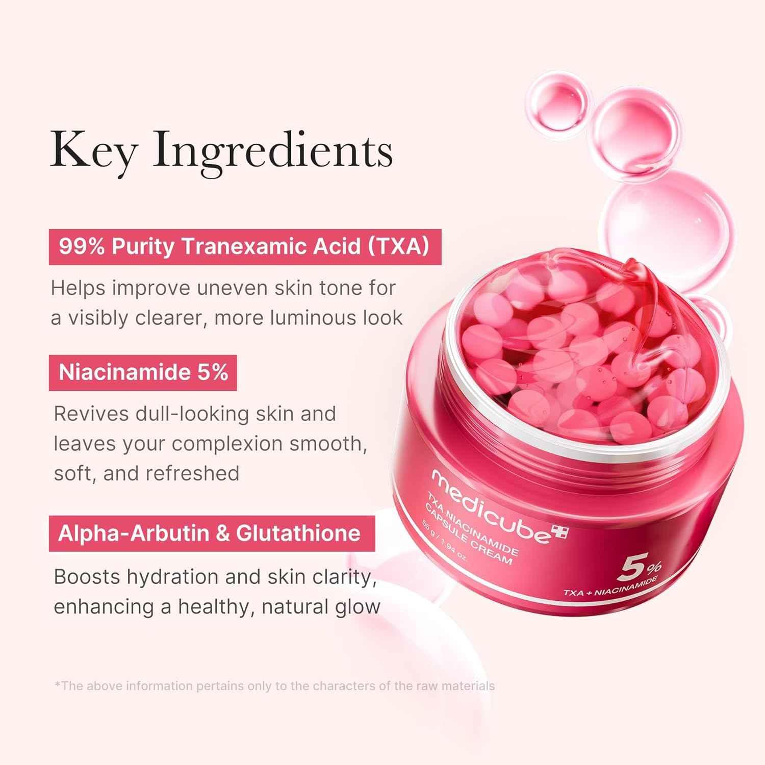 Medicube TXA Niacinamide 5% Capsule Cream - Brightening & Dark Spot Treatment 55g - Skincare - Face Cream - Medicube -- United Arab Emirates -- Pinky Cosmetics