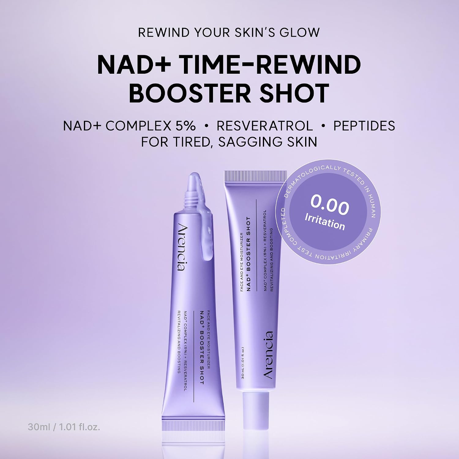 Arencia NAD+ Booster Shot 30ml – Firming Moisturizer Arencia Moisturizer  Pinky Cosmetics