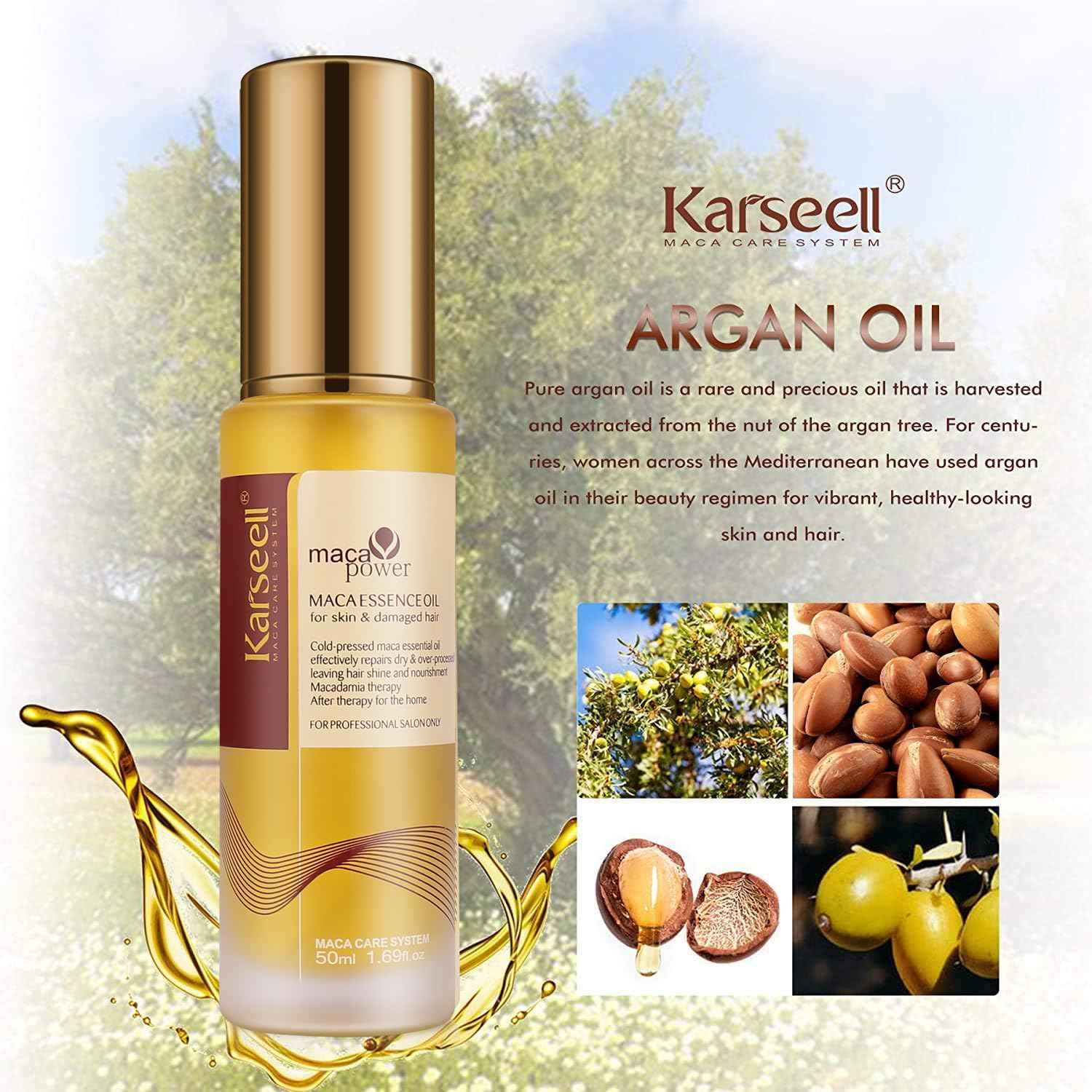 Buy Karseell Maca Hair Oil - Smooth & Shine - Hair Oil - Karseell -- United Arab Emirates -- Pinky Cosmetics