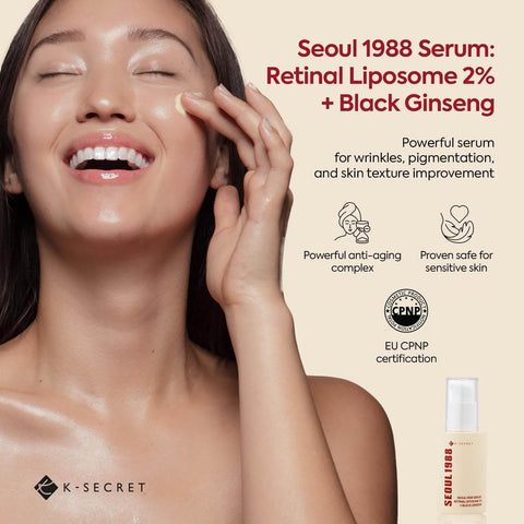 Seoul 1988 Retinal Serum – 2% Retinal Liposome + Black Ginseng - Retinal Serum - K-SECRET -- United Arab Emirates -- Pinky Cosmetics