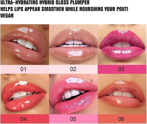 Plumping Lip Oil With Chili Extract - Clear Pink Instant Plumper Lip Gloss, Hydrating & Nourishing Tinted Lip Balm Liquid Lipstick for Lip Plumper Gloss Day & Night Moisturising Repair Lip Oil - - Pinky Cosmetics -- United Arab Emirates -- Pinky Cosmetics