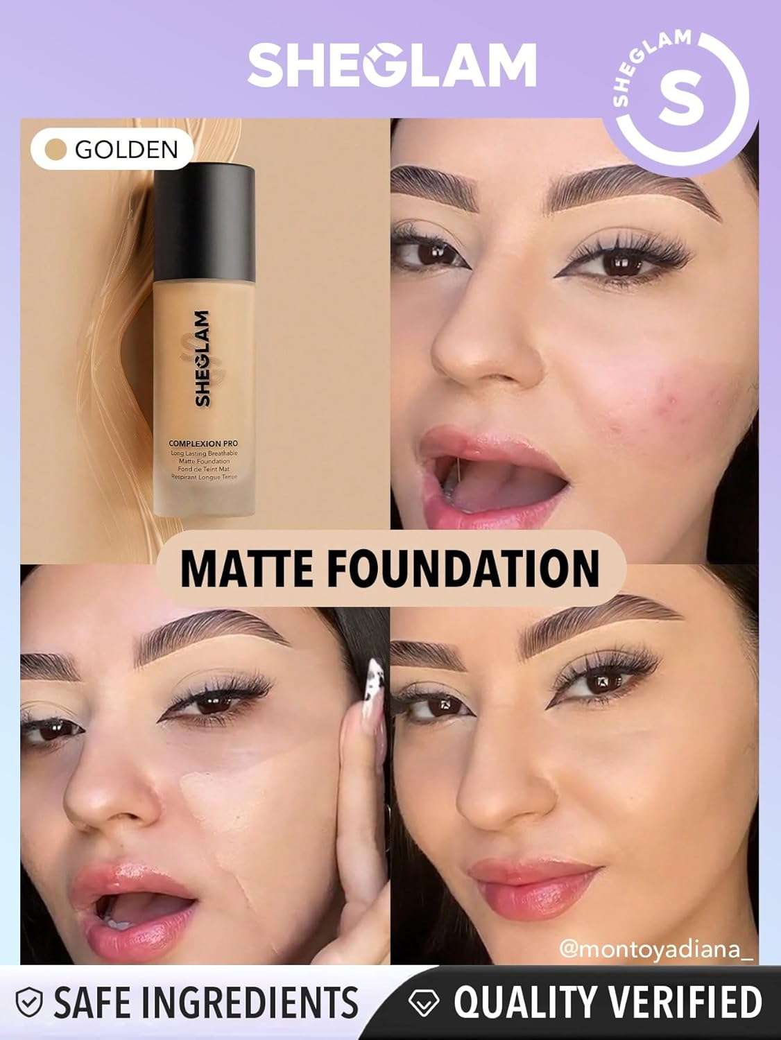 Sheglam COMPLEXION PRO LONG LASTING BREATHABLE MATTE FOD NO.GOLDEN