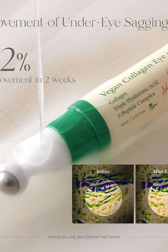 AXIS-Y vegan collagen eye serum for under-eye treatment, highlighting AXIS-Y eye serum benefits in reducing puffiness.