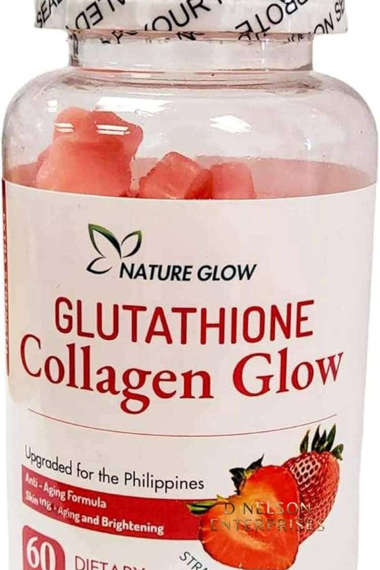 Nature Glow Glutathione Collagen Glow Strawberry Flavor, 60 Organic Chewable Gummies