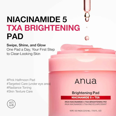 Anua Brightening Pad - Niacinamide 5% TXA Glow Booster - Exfoliating Pads - Anua -- United Arab Emirates -- Pinky Cosmetics
