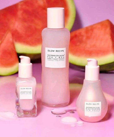Glow Recipe Watermelon Glow Essentials – 3-Piece Set - Skincare Bundle / Watermelon Skincare Trio - Glow Recipe -- United Arab Emirates -- Pinky Cosmetics