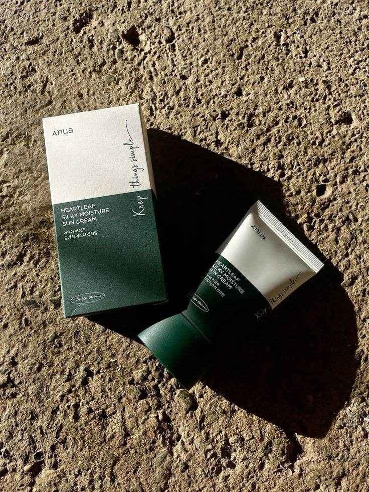 Anua Heartleaf Silky Moisture Sun Cream SPF50+ - SPF Moisturizing Sunscreen - Anua -- United Arab Emirates -- Pinky Cosmetics