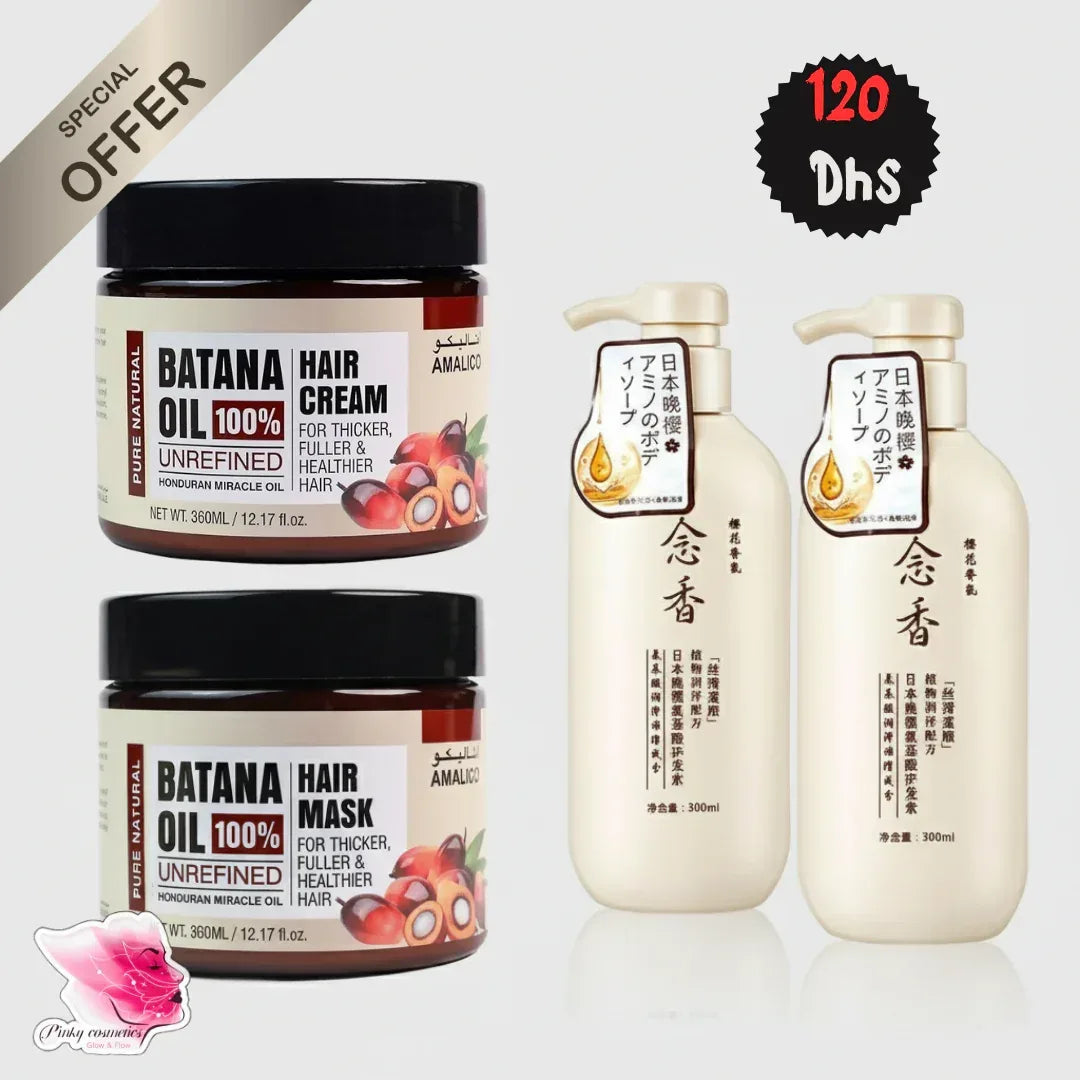 Batana Oil Hair Growth Set - Amalico for Thicker Hair - offer set - Amalico -- United Arab Emirates -- Pinky Cosmetics