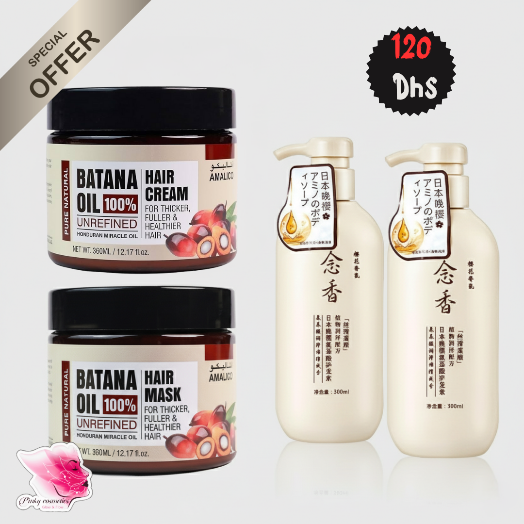 Batana Oil Hair Growth Set - Amalico for Thicker Hair Amalico Hair Care Set  Pinky Cosmetics