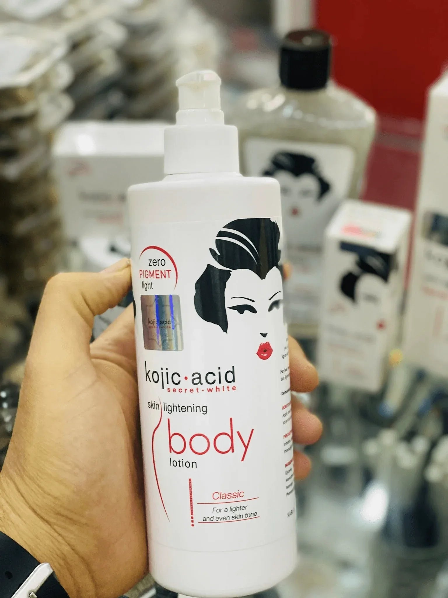 Kojic Acid Secret-White Skin Lightening Body Lotion Classic - Skin Lightening Body Care - Kojic Acid Secret-White -- United Arab Emirates -- Pinky Cosmetics