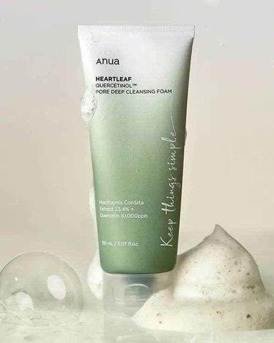 Anua Heartleaf Quercetinol Deep Cleansing Foam 150ml - Facial Cleanser - Anua -- United Arab Emirates -- Pinky Cosmetics