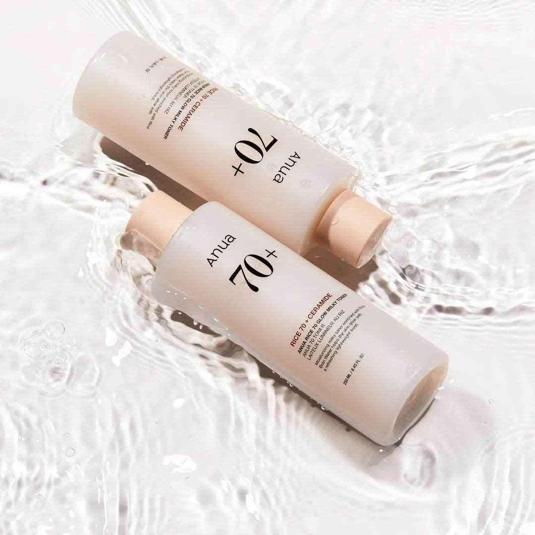 Anua 70+ Rice & Ceramide Glow Milky Toner - Hydrating Facial Toner - Anua -- United Arab Emirates -- Pinky Cosmetics