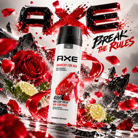 AXE Anarchy For Her - Rose & Bergamot Freshness AXE Deodorant  Pinky Cosmetics