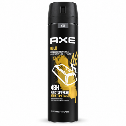 AXE Gold Body Spray – Oud & Vanilla, 48H Freshness AXE Deodorant Body Spray  Pinky Cosmetics